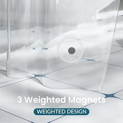 Miniatura 4 de Titanker 3G forro de PEVA para cortina de regadera, 72 x 78 pulgadas, forro plástico transparente, ligero e impermeable para cortina, para baño, con