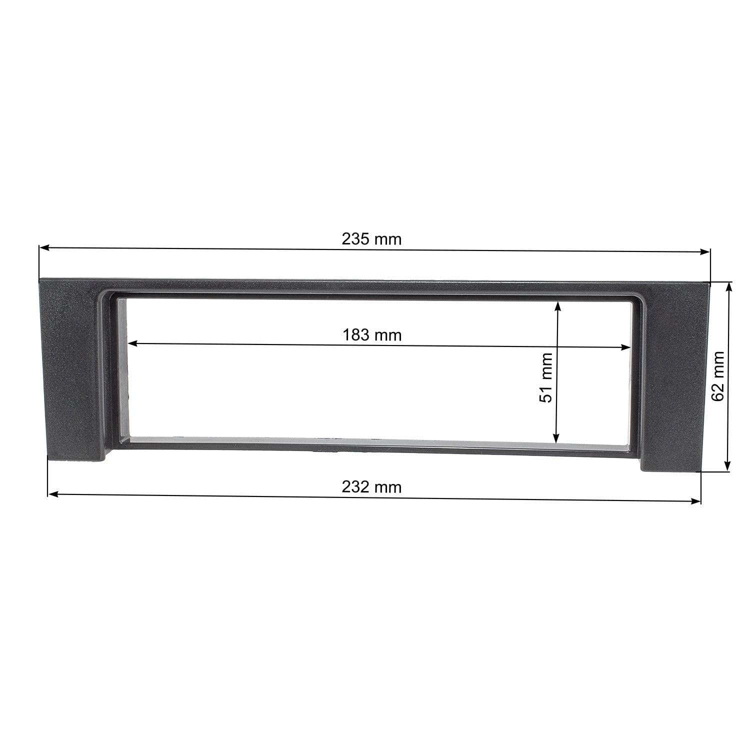 tomzz Audio 2403-013 Radio Panel Conjunto Compatible con Audi A4 B6 8E 8H Negro con Adaptador de Radio ISO Adaptador de Antena de alimentación Fantasma DIN ISO