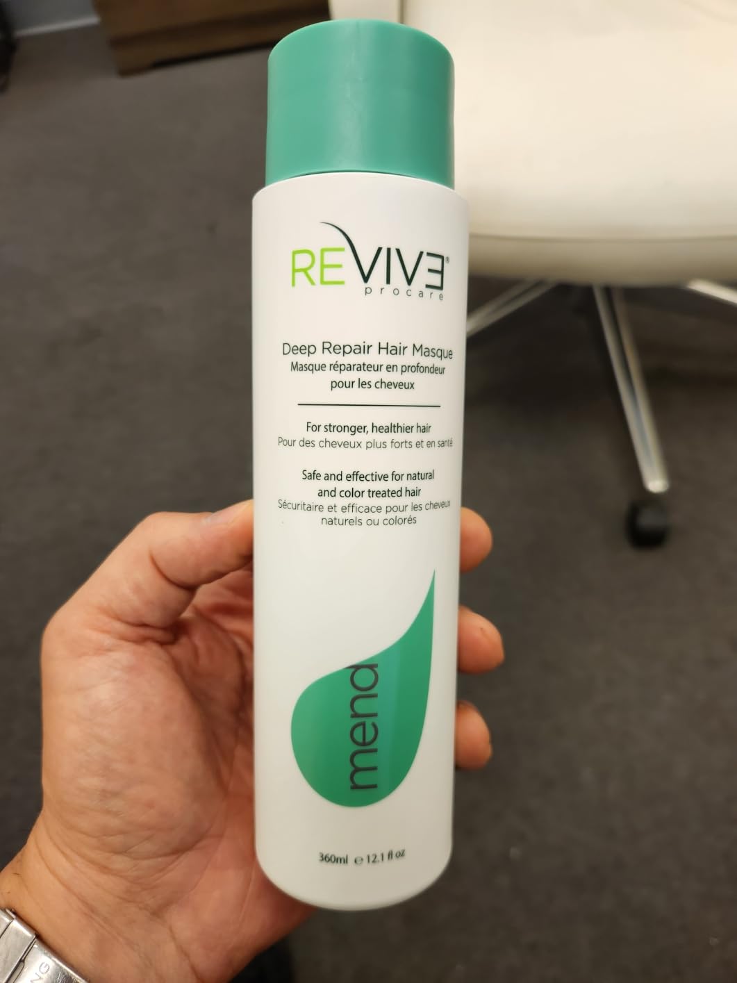 REVIV3 PROCARE Mend Hair Repair Mask - Deeply Moisturizing Keratin for Dry & Damaged – Color Safe – Color Mask Prevents Split-Ends & Breakage – For All Hair Types (12.1 oz) - Image 6