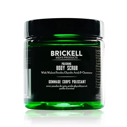 Exfoliante corporal Brickell para hombres natural y orgánico para eliminar la suciedad prevenir manchas y aclarar la piel 8 onzas