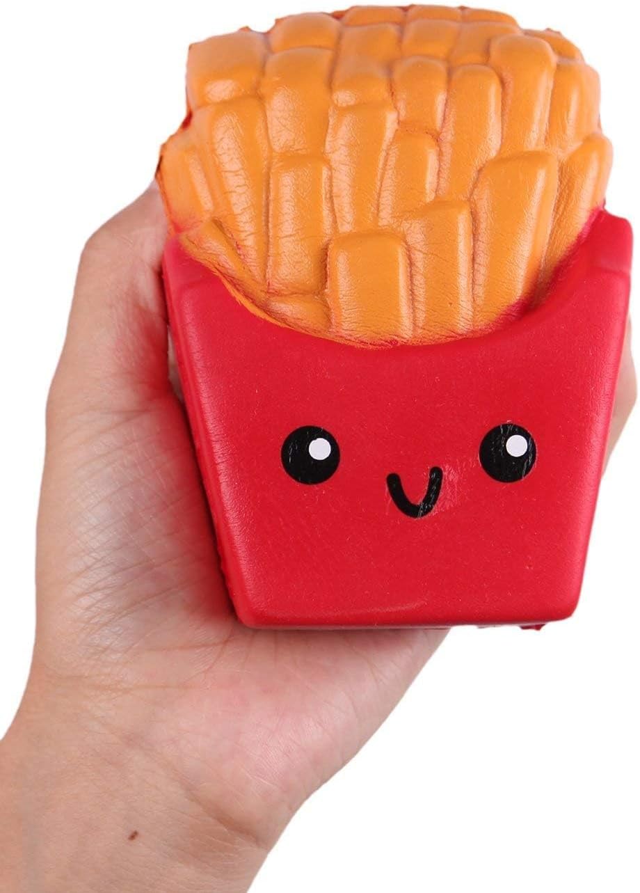 Anboor Squishys Food 3.9" Fries Chips Toy Kawaii Food Soft Squeeze Boy Girl Toy as Kitchen Party Favor Stress Relief Kid's Toys