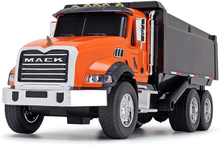First Gear 1/24 Scale Plastic Toy Mack Granite Dump Truck with Lights & Sounds (#70-0597)