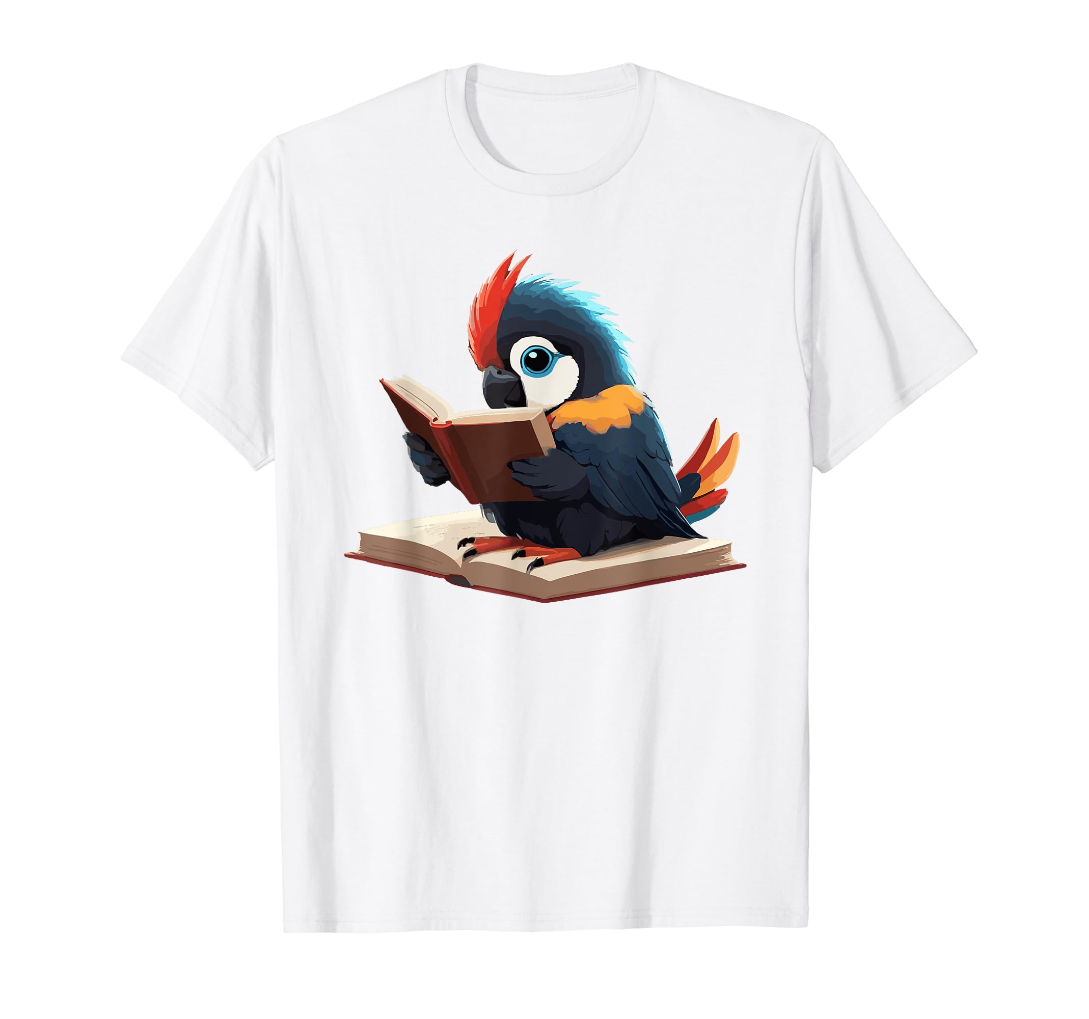 Cute Papagai is reading a Book, Reading Papagai T-Shirt