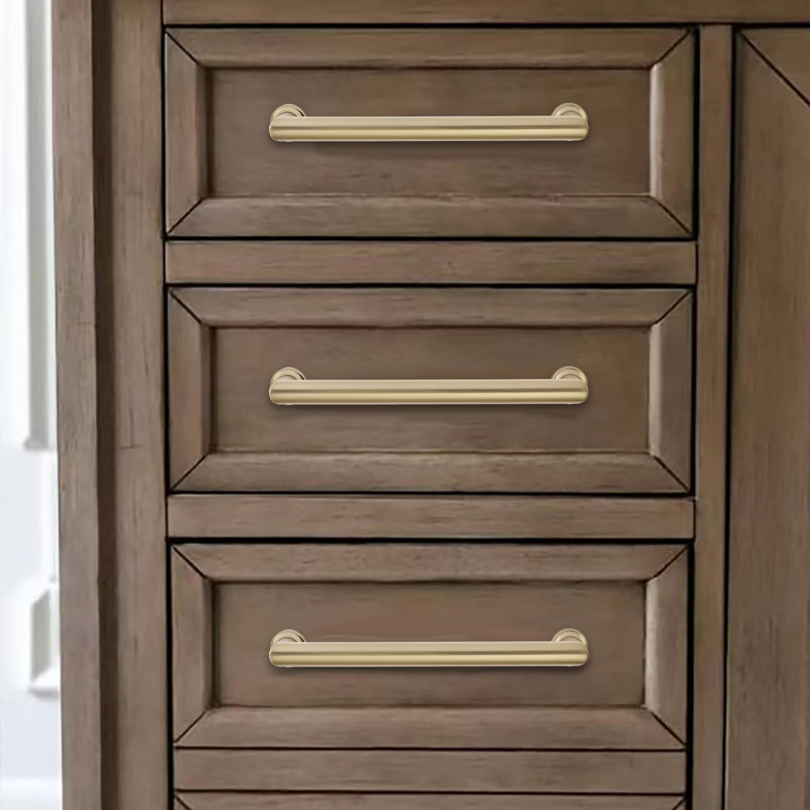 KHTUMEWARE-80348 Champagne Bronze Cabinet Pulls CTC 3 in (76 mm) 2-Pack in Champagne Bronze — KHTUMEWARE
