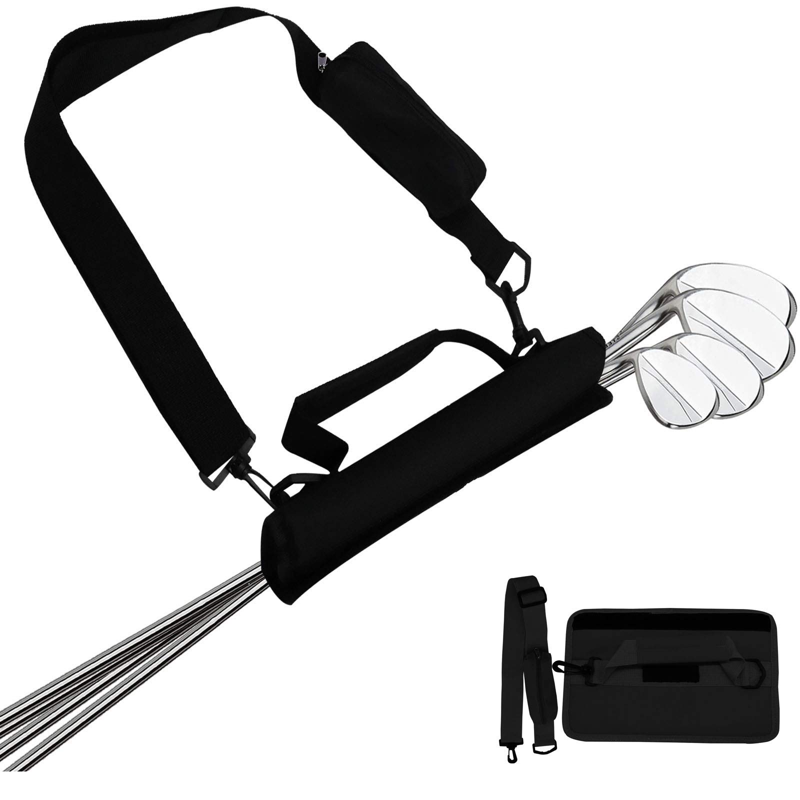 Lightweight Golf Club Bags for Men Women Kids Mini with Pouch Driving Range Course Clubs Carrier Small Sunday Golf Bag Carry Case Black Blue Purple