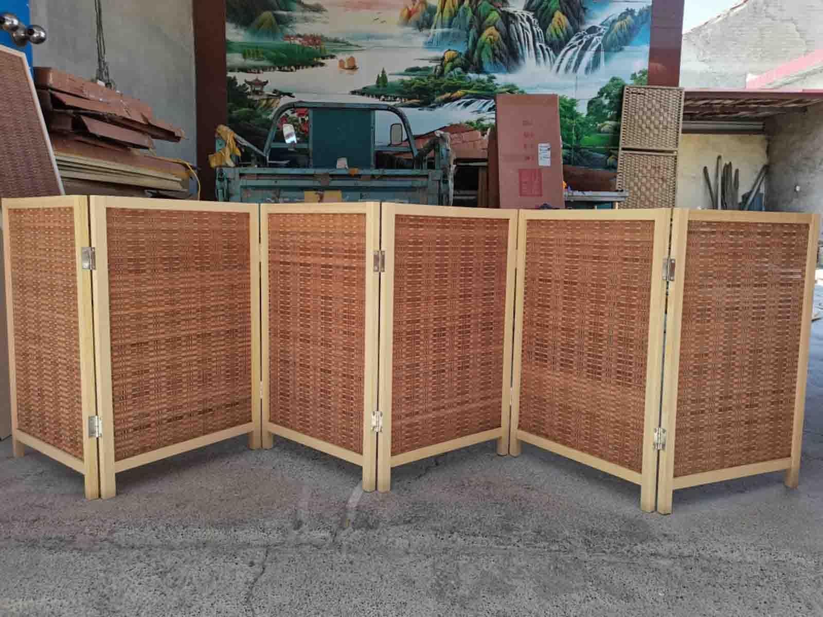 ZAQYCM Japanese Room Divider Short 2ft 3ft 4ft 5ft 6ft, Folding Wood Office Dividers Partition Wall Freestanding, Home Hallway Doorway Entryway Privacy Screen(8 Panel,H 170cm/5.5ft)