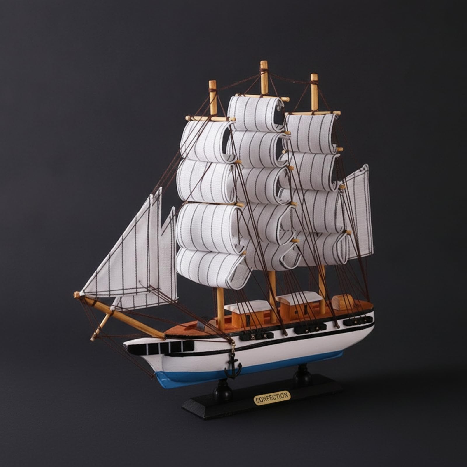 Modello di Nave in Legno Rustico, Stile B