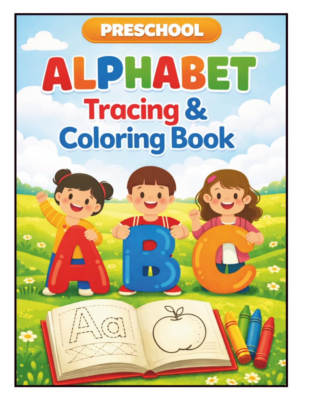 Alphabet Tracing & Coloring Book: Trace, Color & Learn the Alphabets