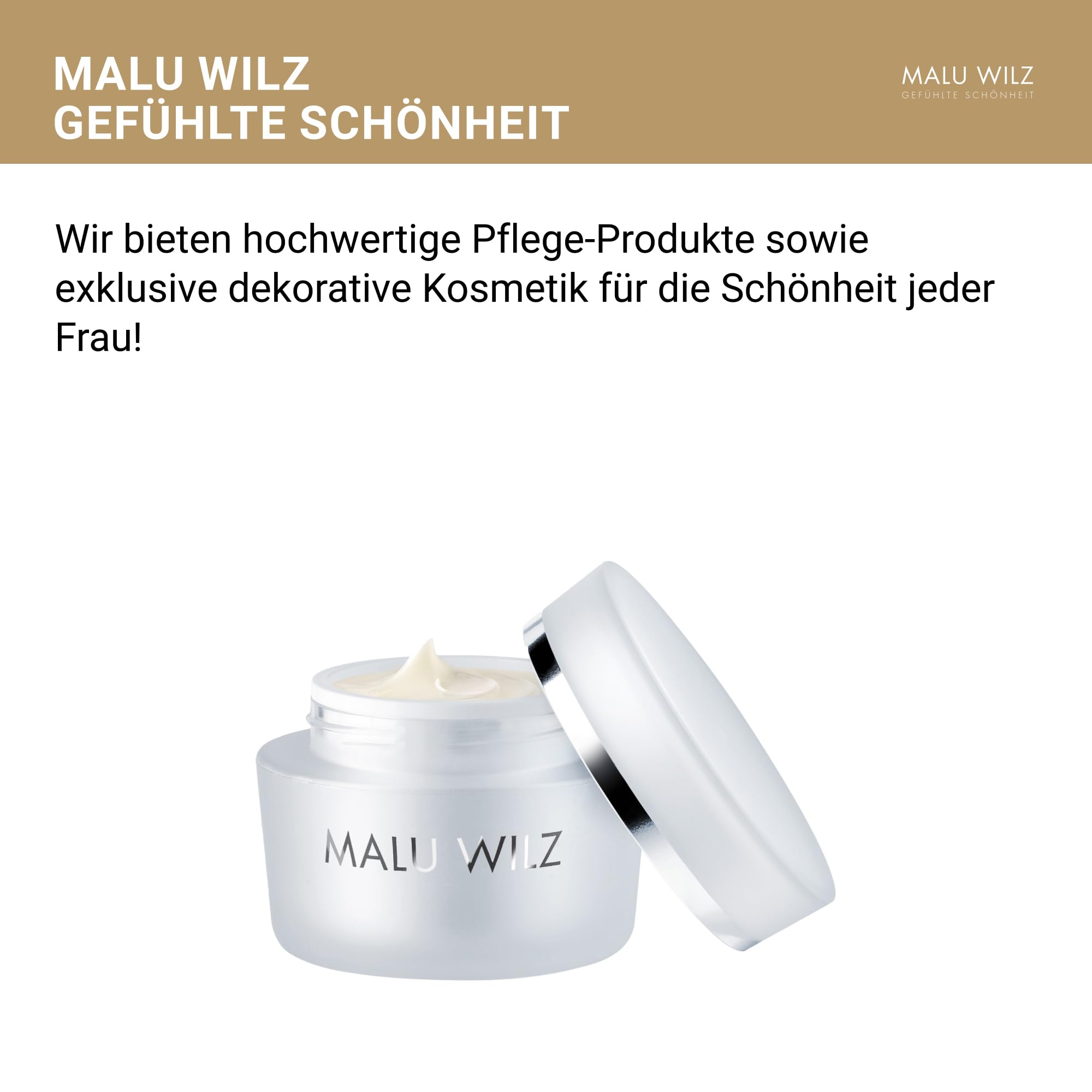 Malu Wilz Caviar Gold Recharging Cream 50ml I Gesichtscreme Damen I Pflegende, feuchtigkeitsspendende Anti Falten Creme I Verlangsamt die Hautalterung