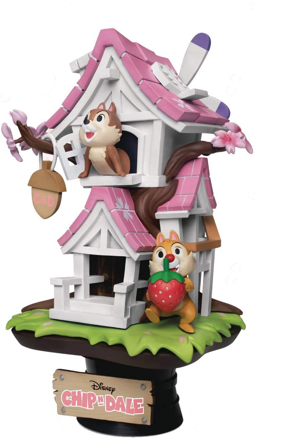 Beast Kingdom Toys Disney D-Stage PVC Diorama Chip 'n Dale Tree House Cherry Blossom Ver. 16 cm