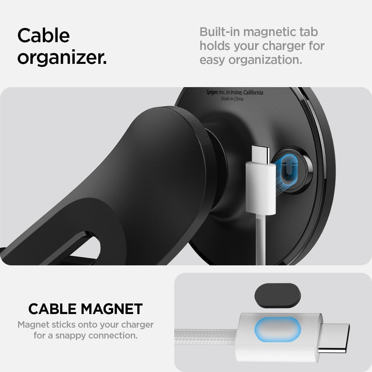 Spigen TapLock Adhesive-Free MagSafe Tesla Phone Mount for Model Y Juniper 2025/26 & Model 3/Y/S/X - for iPhones with MagSafe & Pixelsnap [Not Compatible with Updated 16in QHD Screen]