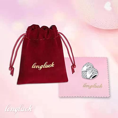 Vista 7 de Abalorio de plata de ley 925 para pulseras y collares Pandora para mujer, circonitas cúbicas 5A, cuentas de joyería