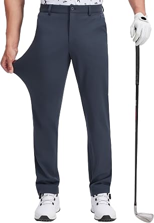 QPNGRP Mens Golf Pants 29"/31"/33" Inseam Stretch Casual Work Dress Pants