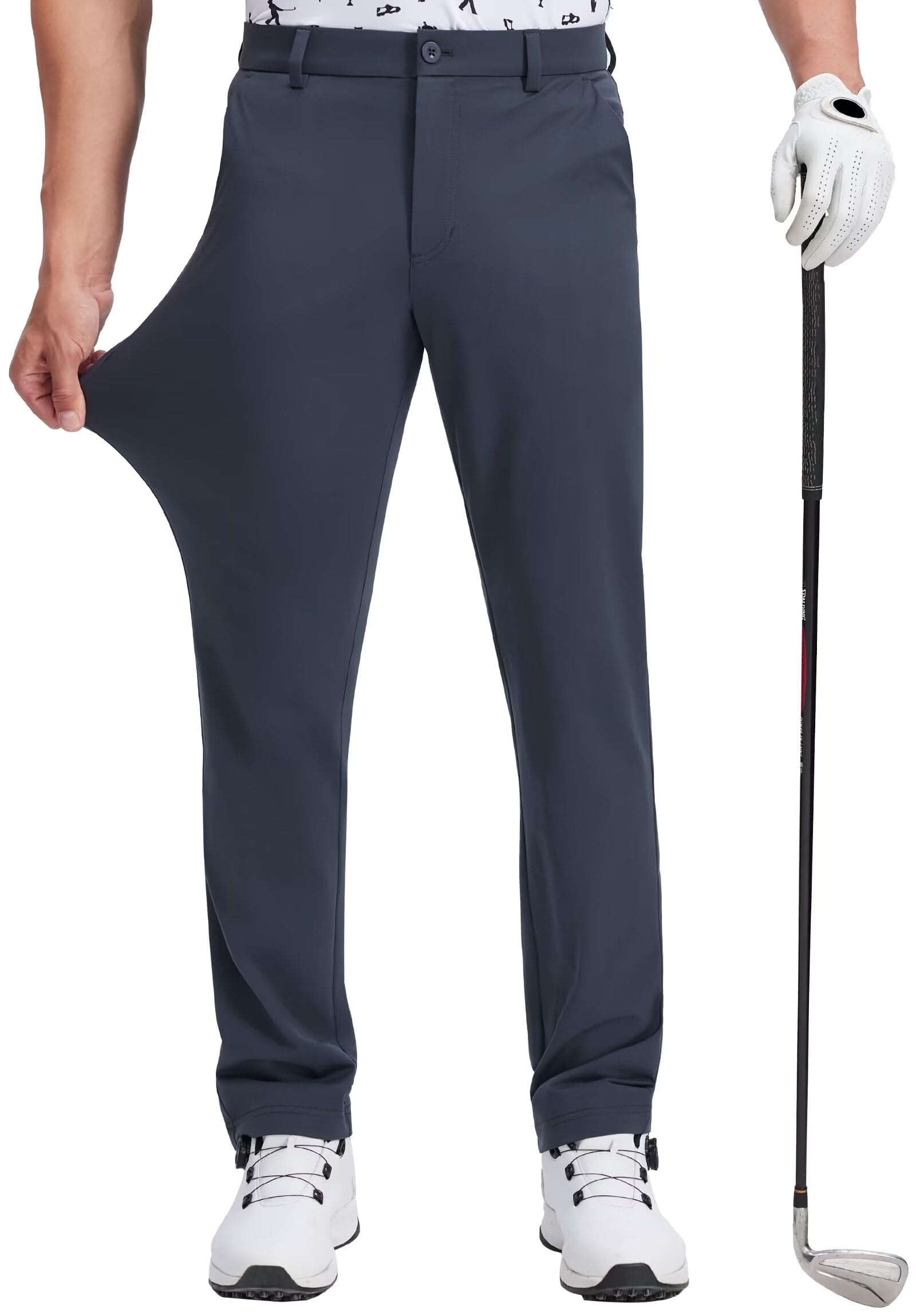 QPNGRP Men's Golf Pants 29"/31"/33" Inseam Stretch Casual Work Dress Pants