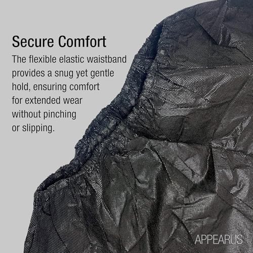 APPEARUS Disposable Men’s Boxer Shorts – 10 Count Individually Wrapped (L/XL, Black) – Nonwoven Underwear for Spa, Tanning, Travel, Hospital, Massage & Personal Care3