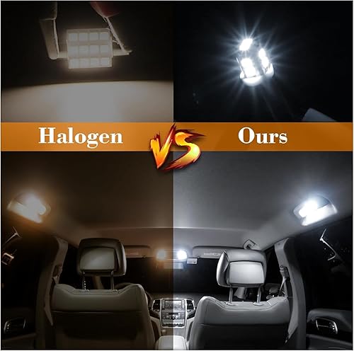 Miniatura 55 de Juego de 24 bombillas LED para interior de automóvil, 194 T10 DE3175 578, 1.220 in, 1.654 in, bombillas de repuesto para el mapa del automóvil