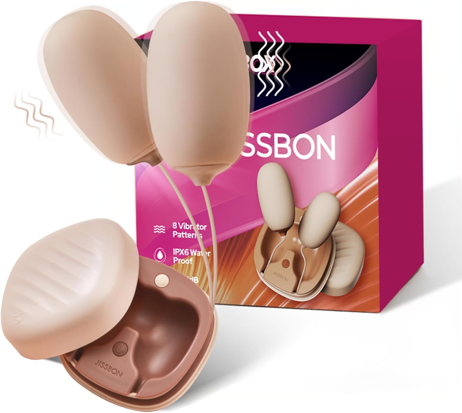 Bullet Vibrator for Women Mini Egg Vibrator with 8 Pleasure Modes Rechargeable Double Egg Discreet Waterproof Clitoral Nipple Stimulation Adult Sex Toys