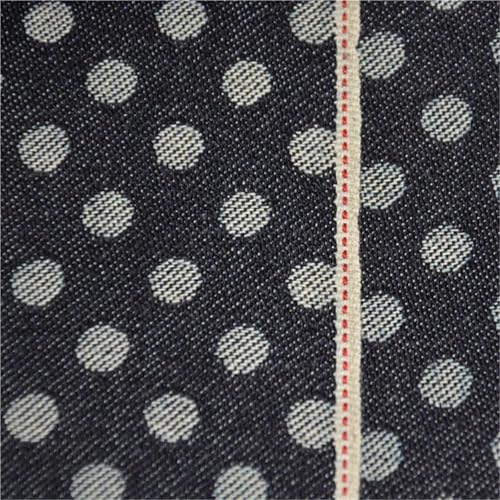 Tissu denim jacquard haut de gamme à lisière rouge pour vestes stylées - 3