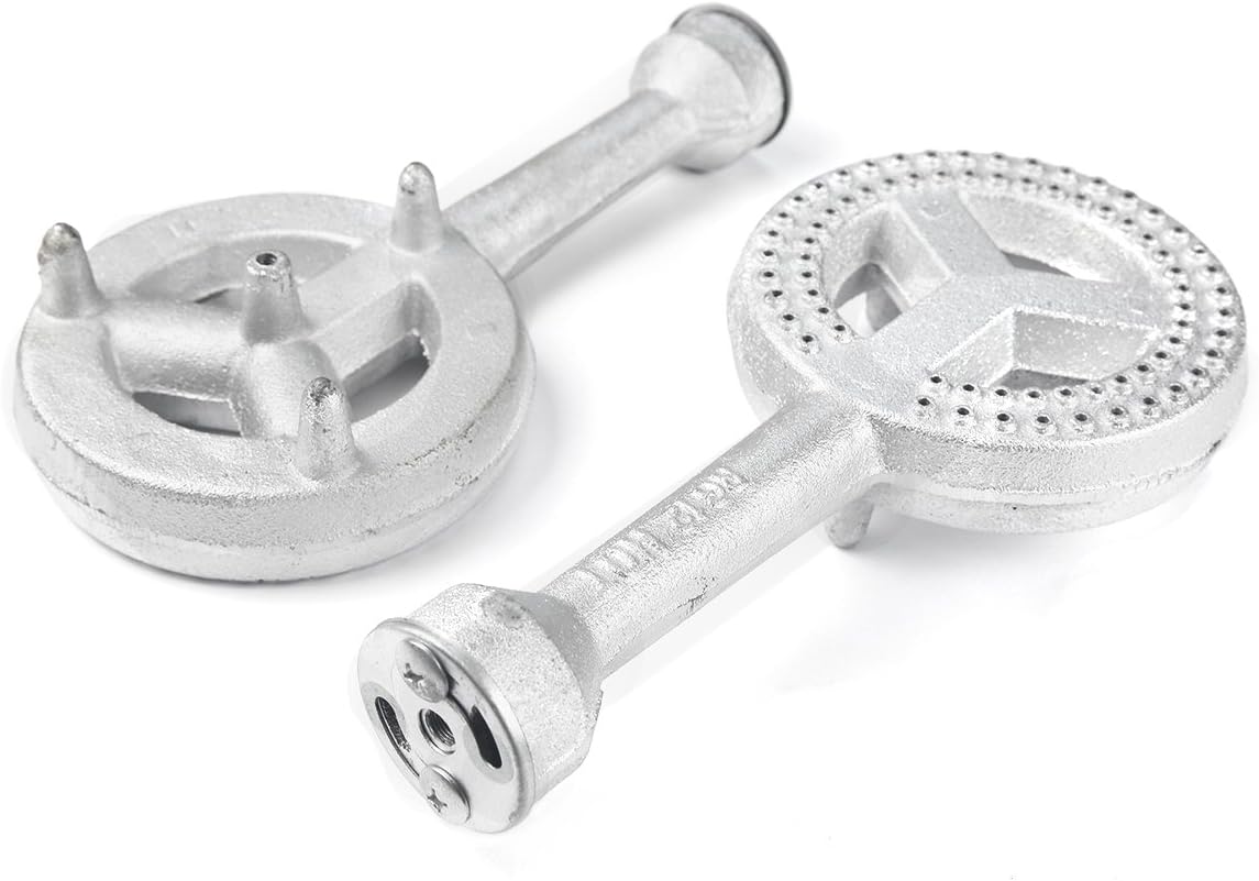 Two cast iron burners for the deep fryer