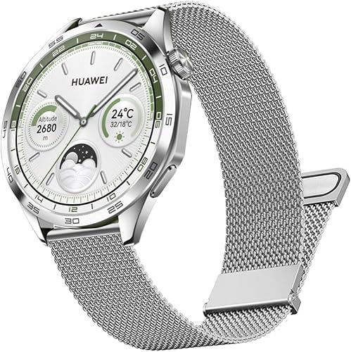 Vista 100 de Correas compatibles con Samsung Galaxy Watch de 1.81 pulgadas / Galaxy 3 de 1.77 pulgadas / Gear S3, correa de repuesto de malla metálica de acero