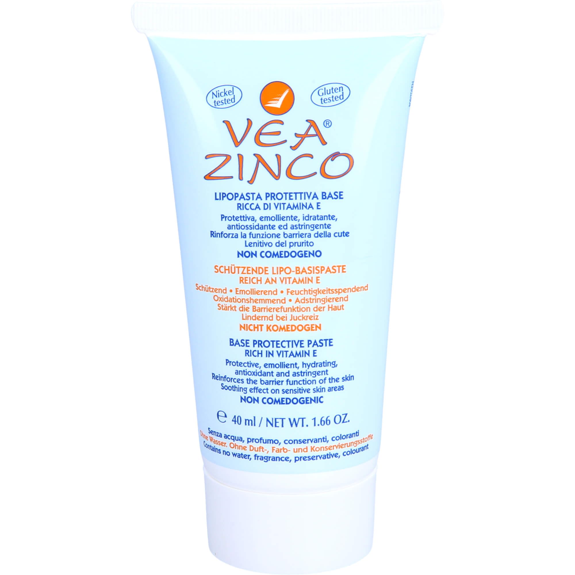 Vea Zinco - Pasta protettiva base all'olio vea, 40 ml (etichetta in lingua italiana non garantita)