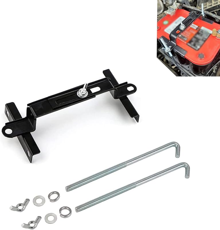 Kit de Fixação Ajustável para Bateria Foelony com Barra Transversal e J-bolts de 27 cm – 1 unidade