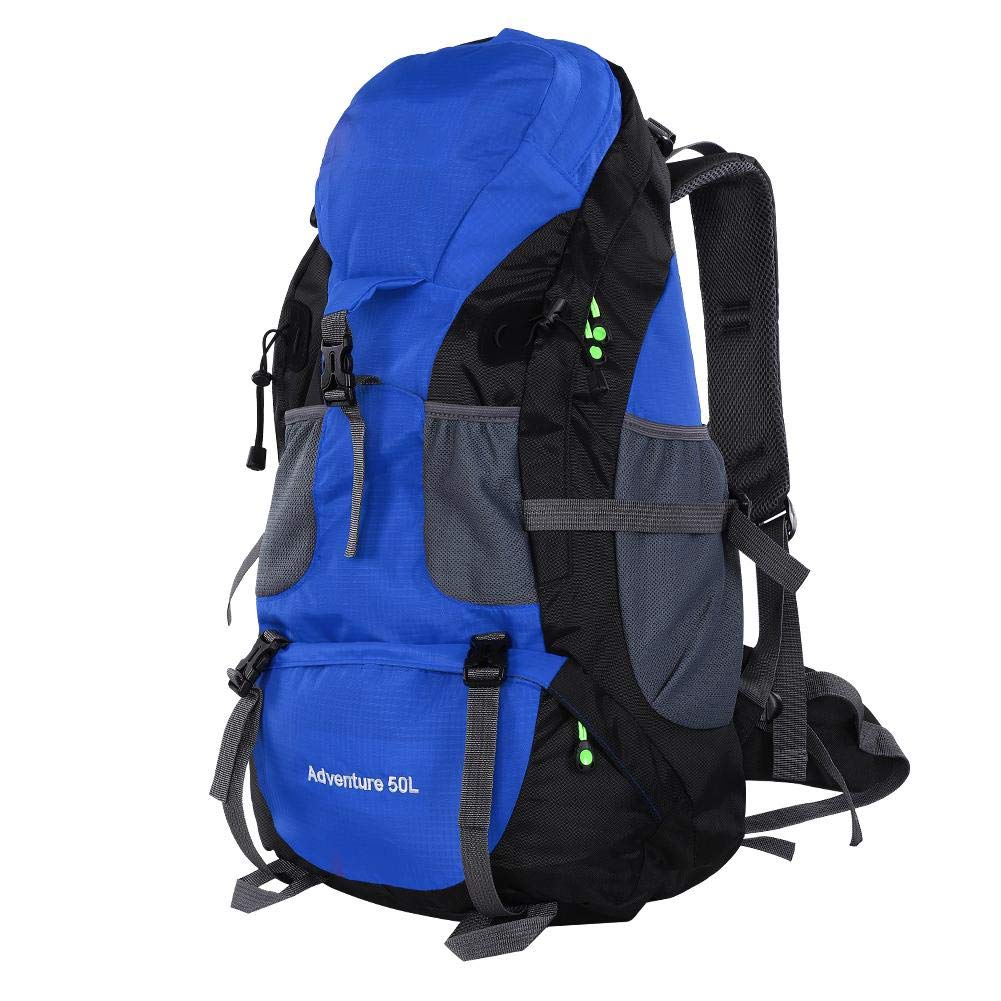 Alomejor Plecak turystyczny, 50 l, duży plecak turystyczny, outdoorowy, podróżny, wspinaczka górska, plecak kempingowy, dla mężczyzn i kobiet (56 x 36 x 23 cm, niebieski), niebieski