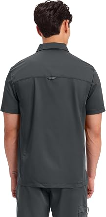 Cherokee Revolution Scrubs for Men Polo Nursing Scrub Top Chest Pocket