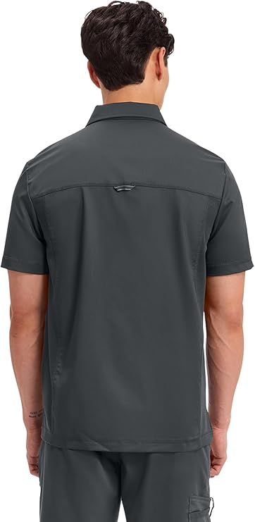 Cherokee Revolution Scrubs for Men Polo Nursing Scrub Top Chest Pocket