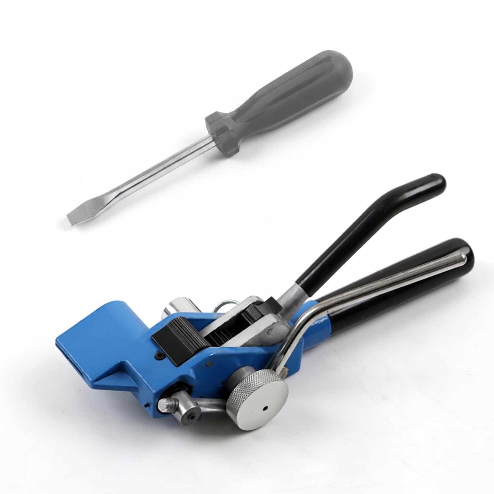 Tendireggia con Taglierina Robusto Tendireggia Manuale Compatto Tenditore a Cricchetto per Insttori, Utensile A Ingranaggi Con Cacciavite