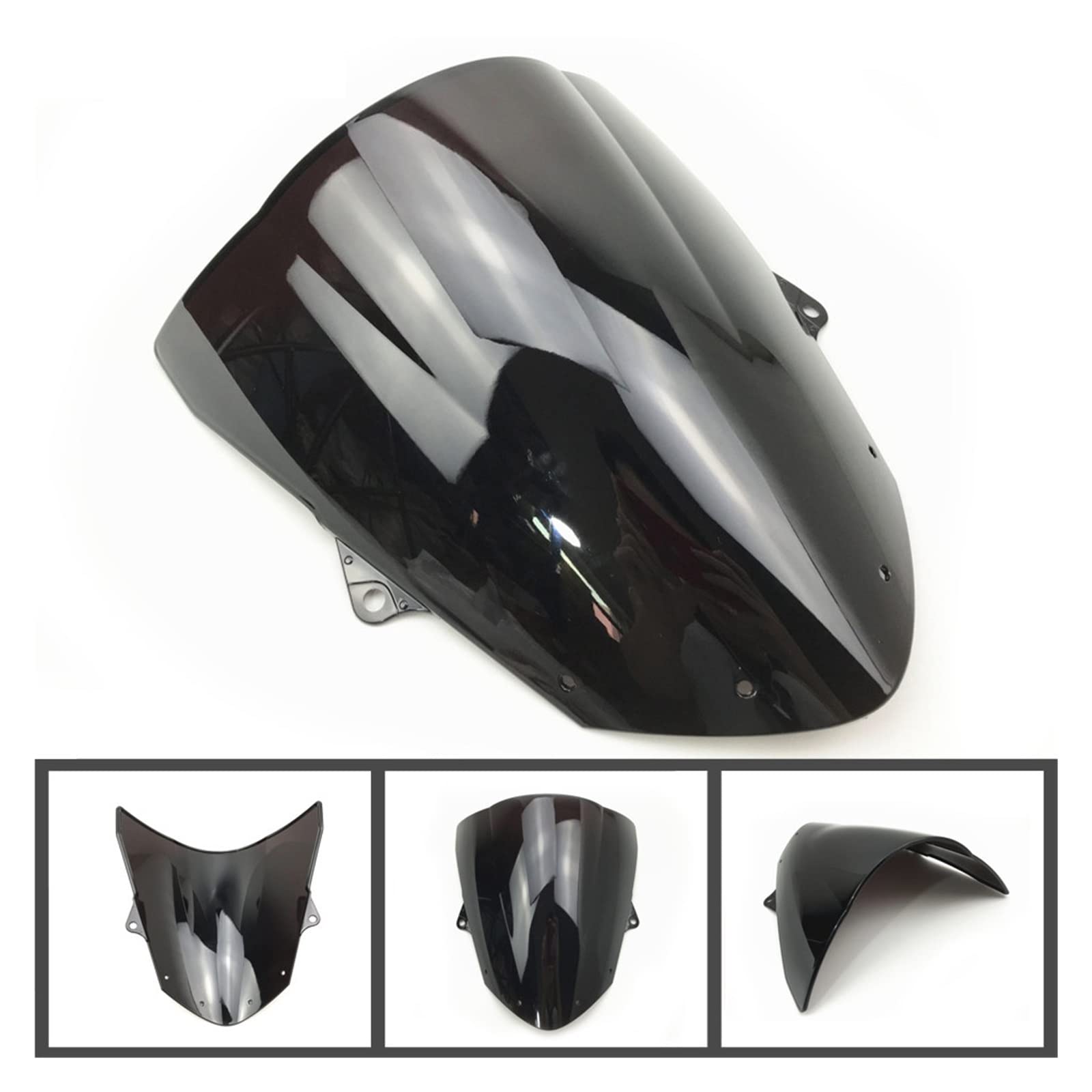 Spojler przedłużający szyba przednia Pasuje do Ninja ZX6R 2009-2015 ZX 6R 636 10R 2008-2010 Szyba przednia Deflektor motocykla(Iridium)