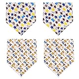 ☾Tamaño:Bandana para perro dimensiones:40*40*58cm.Forma de triángulo,te permite ajustar la estanqueidad de la bufanda libremente para que tus perros se sientan más cómodos.