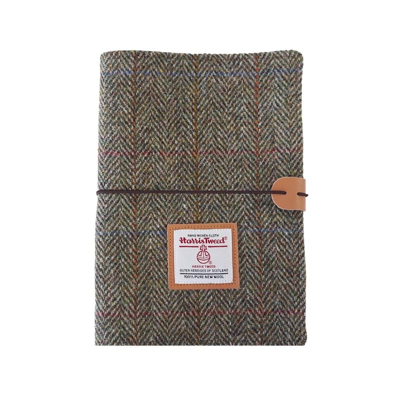 Harris Tweed A5 Notebook Binder,Wool Fabric Refillable A5 Binder,6 Ring Planner with A5 Refill Papers,Pen Loop A5 Size Notebook Journals for Writing (No.164)