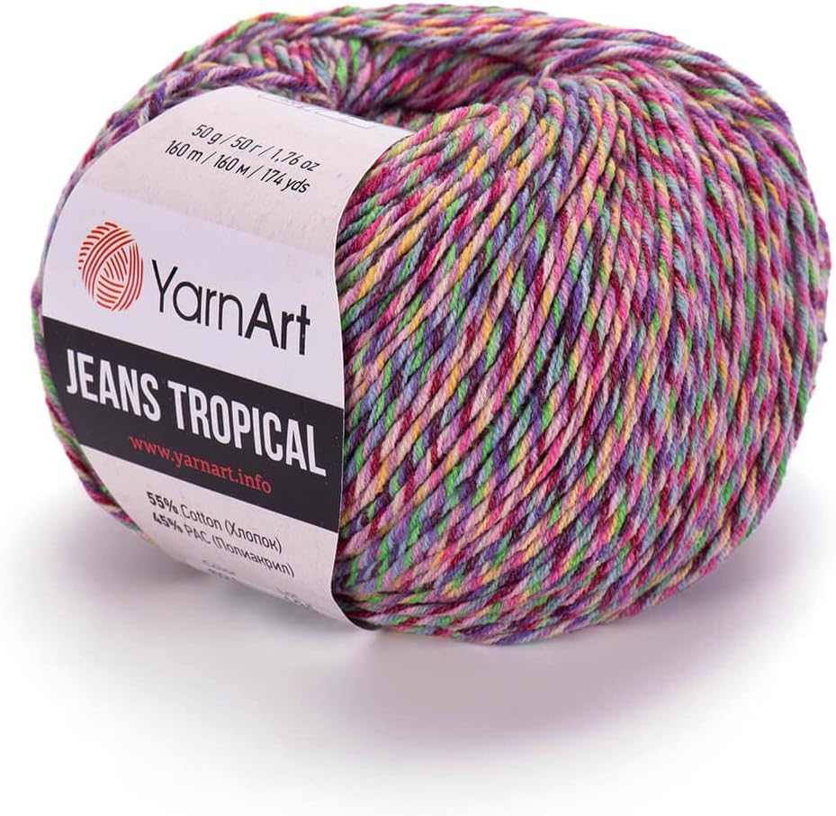 YarnArt Jeans Splash Variegated Sport Yarn 55 Cotton 45