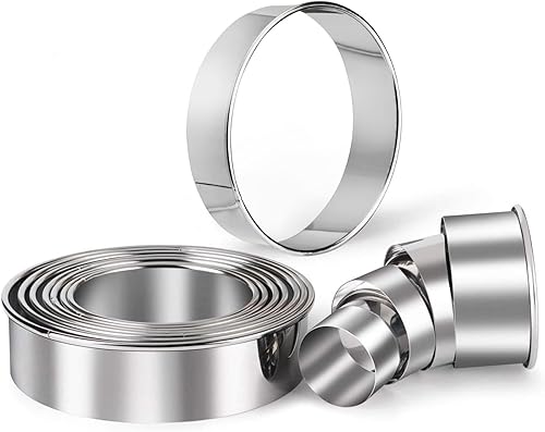 Vista 17 de HULISEN Juego de cortador de galletas (5 piezas/juego), cortador de galletas redondo con asa, herramientas profesionales para masa para hornear