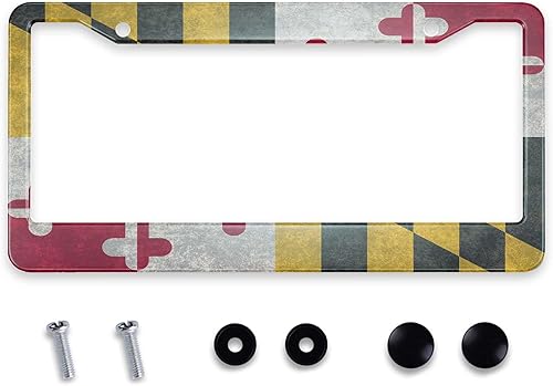 Miniatura 8 de Smooffly Marco de matrícula de tablero de ajedrez naranja y blanco, accesorios de automóvil de acero inoxidable, soporte de placa personalizado
