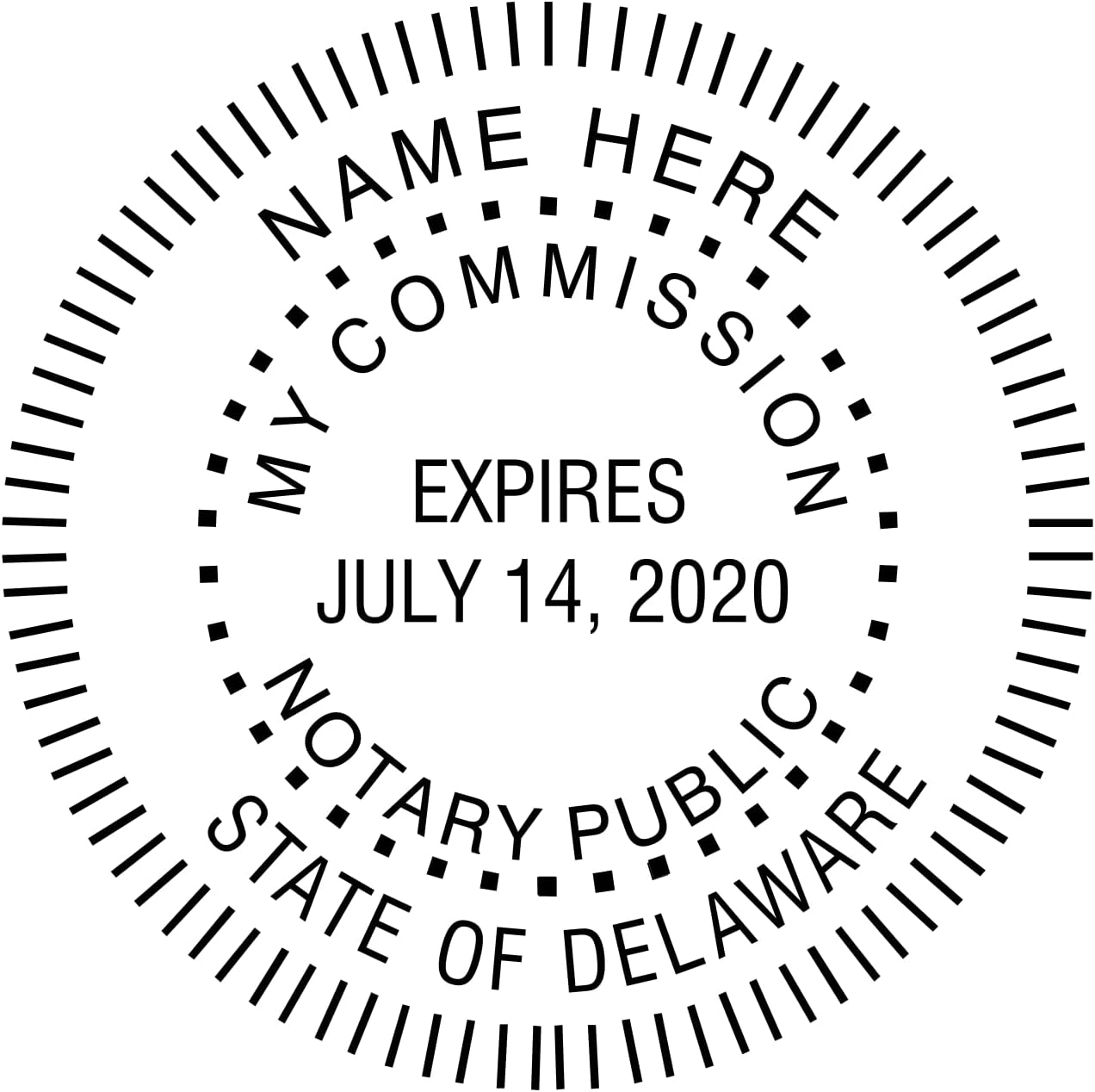 New IMPRUE Round Self-Inking Notary Seal Rubber Stamp - Louisiana