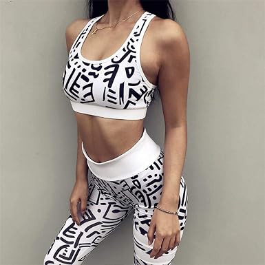 YANGCONG Abbigliamento Fitness Yoga Graffiti Stampa Abbigliamento Sportivo  per Donna Set Yoga Completo Fitness Sport Top Leggings a Vita Alta Set 2  Pezzi Set Sportivo Donna Abbigliamento Palestra WH : Amazon.it:  Abbigliamento