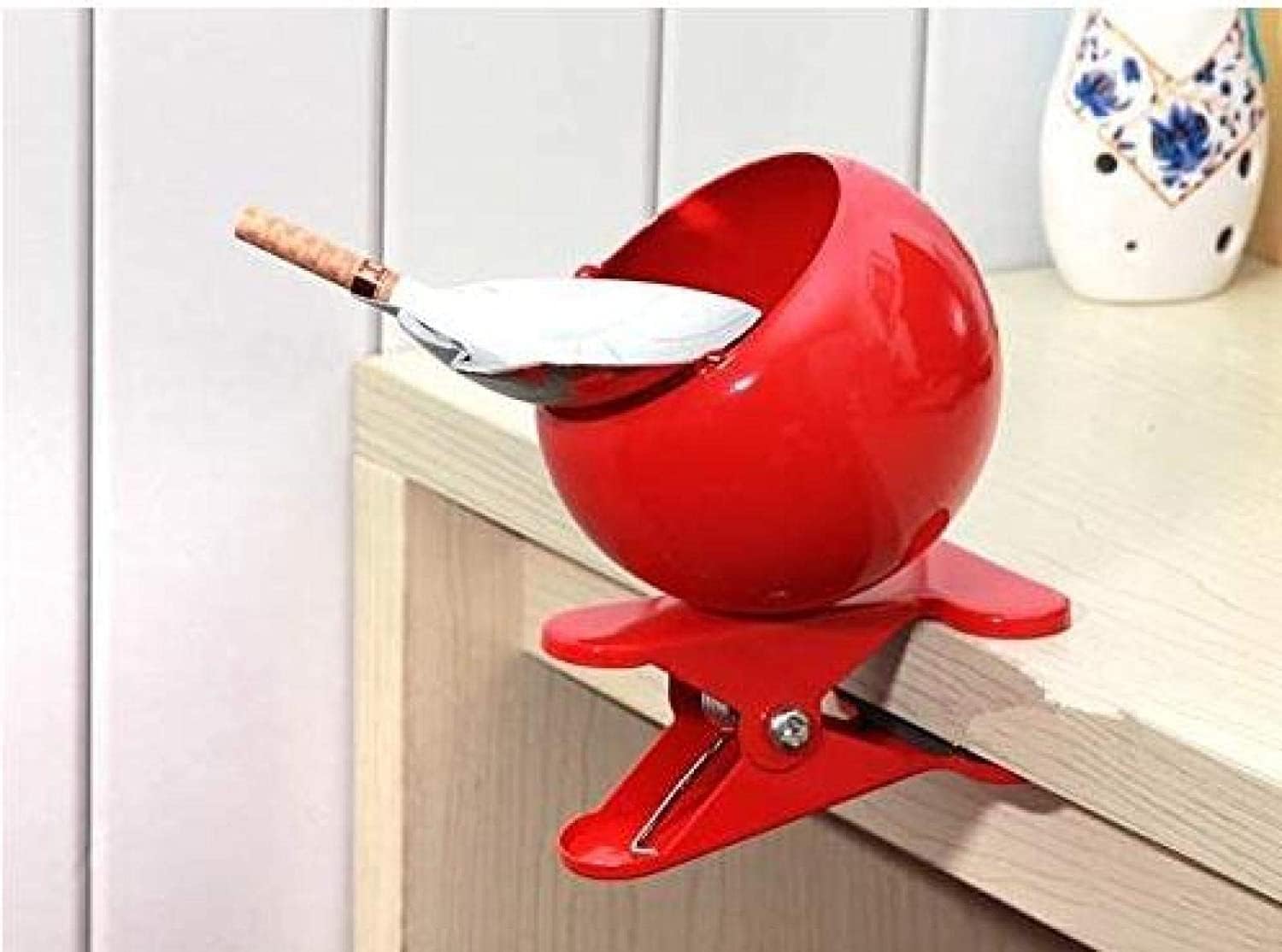 2 PIÈCE Cendrier for extérieur, cendrier for Le Jardin, Balcon de venteux, terrasse, for Pinces, Tasse de tempête avec Fonction Pince, extérieur, Bol de Serrage, cendrier avec Couvercle