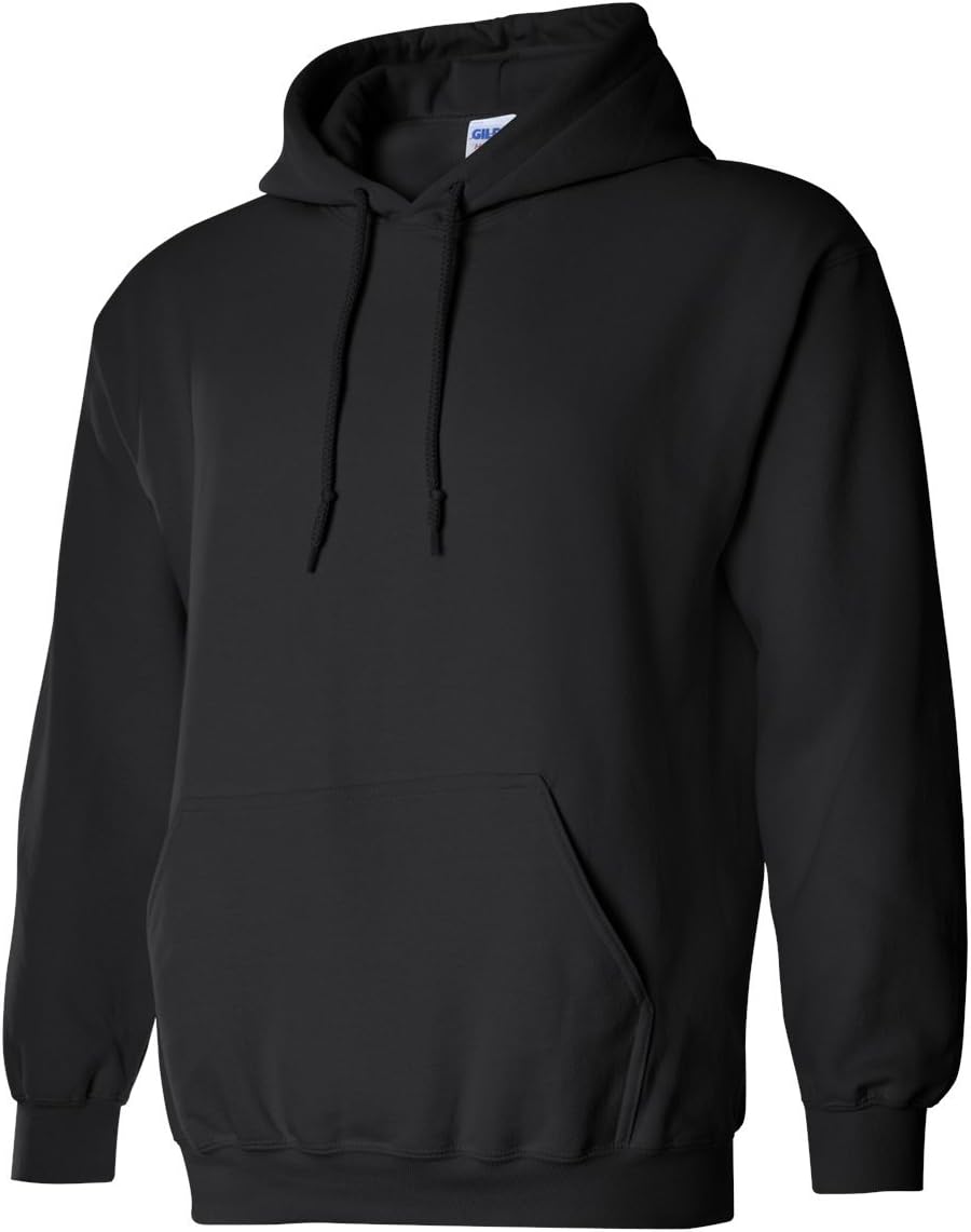 Gildan Blank Hoodie - Hooded Sweatshirt - Unisex Style 18500 Adult Pullover Black - Image 3