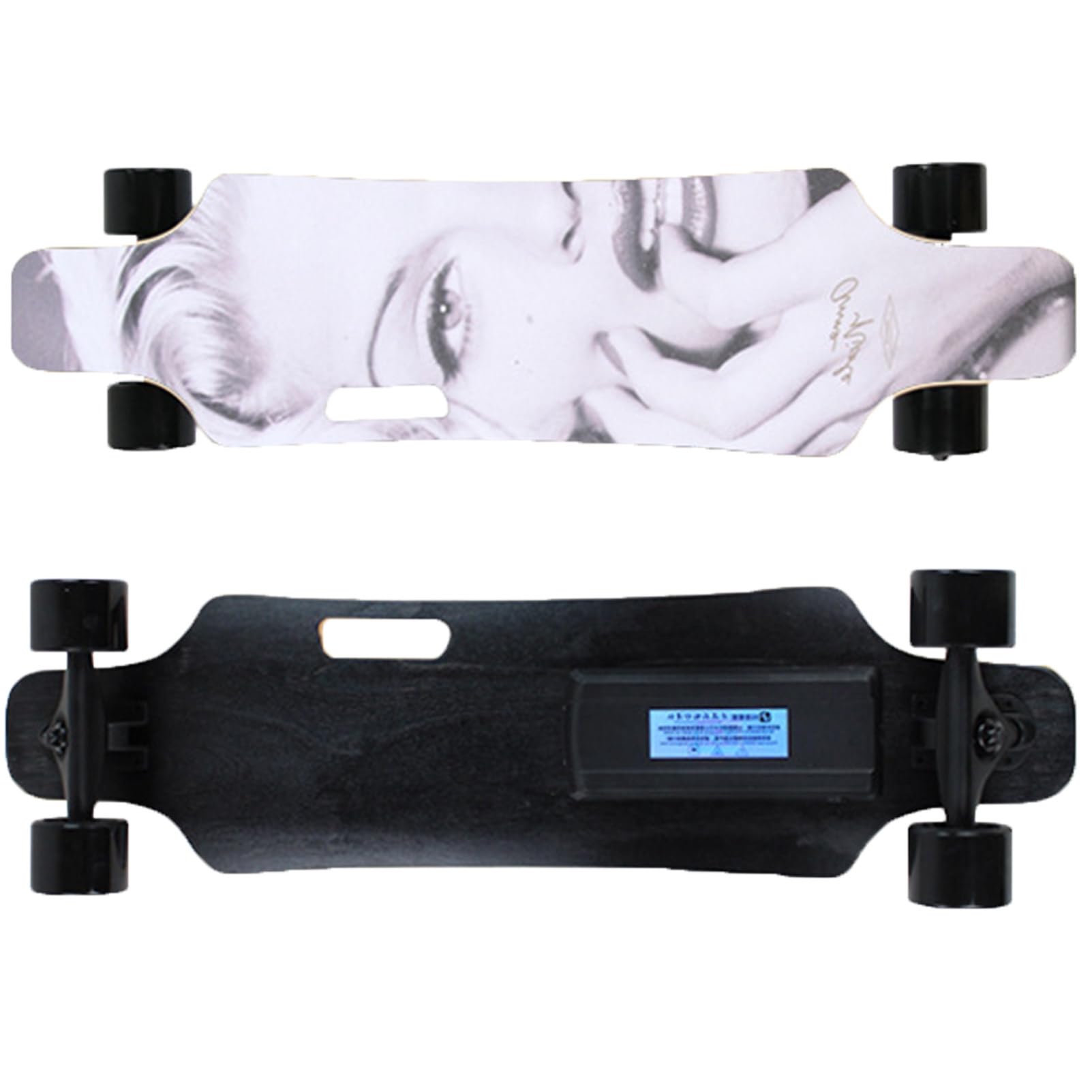 Pwekzxt E 83Cm Lectric Skateboard,Commuting -Longboard Lectric Skateboards, Rechargeabl Skateboard, With 4-Speed Remot, Rang 15Km，Maximum Load 100 Kg,For Daily Commuting