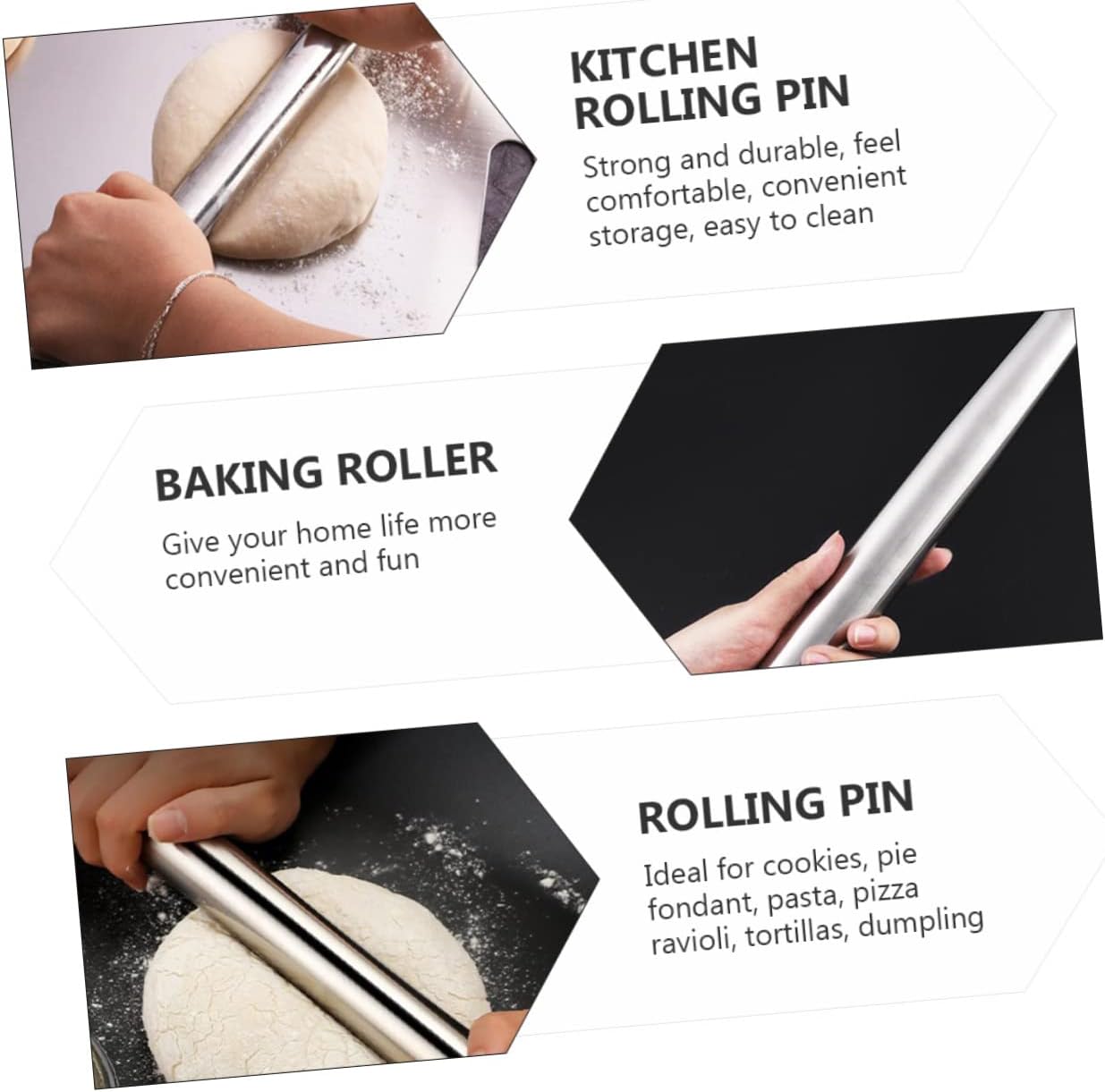 Bakery Equipment,Rolling Pin,Roller Rolling Pin Non-Stick Surface Kitchen Dough Roller for Baking and Ice Shaving