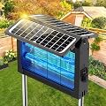 Solar Bug Zapper Outdoor, 4500V Mosquito Zapper with Dual Solar Panels