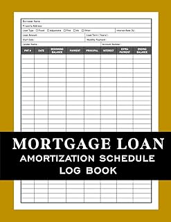Mortgage Loan Amortization Schedule Log Book: Track Payments, Interest, Principal & Balance with Ease | Home Loan Payment Planner & Financial Tracker ... Loan Monthly Amortization Payment Tracker
