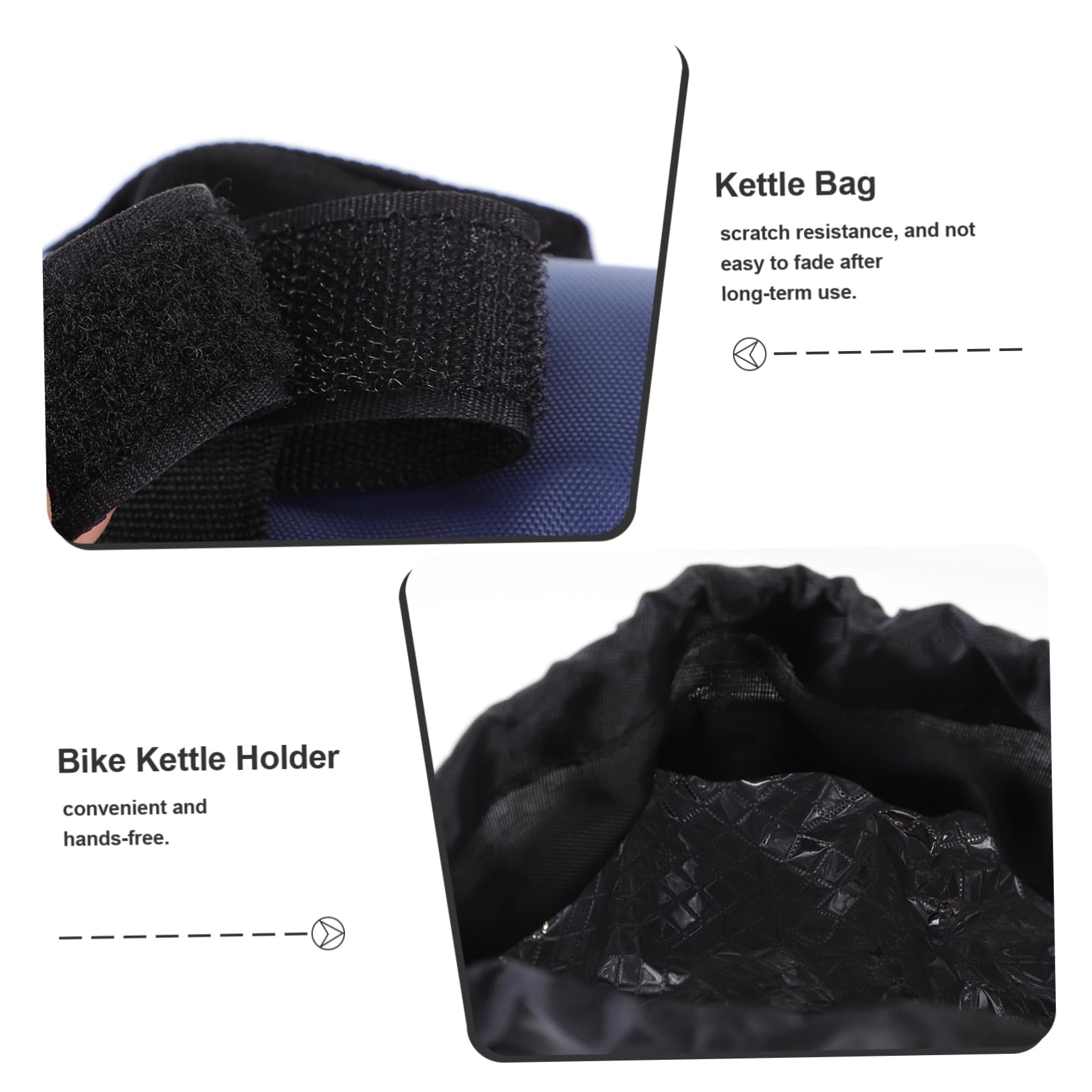 TOYANDONA 4 Piezas Bolsa de Botella de Bicicleta Soporte para hervidor de Bicicleta Ciclismo pava Bolso Portador para Botella de Agua Porta Bebidas para Bicicleta Papel de Aluminio Gris