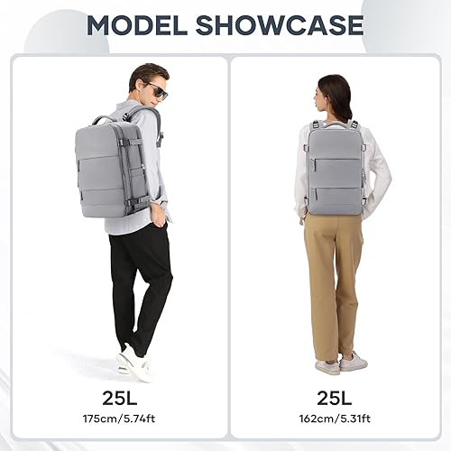 Miniatura 169 de coowoz Mochila de viaje grande para mujeres y hombres,Mochila de transporte,Mochila de senderismo impermeable para deportes al aire libre, Azul, 45