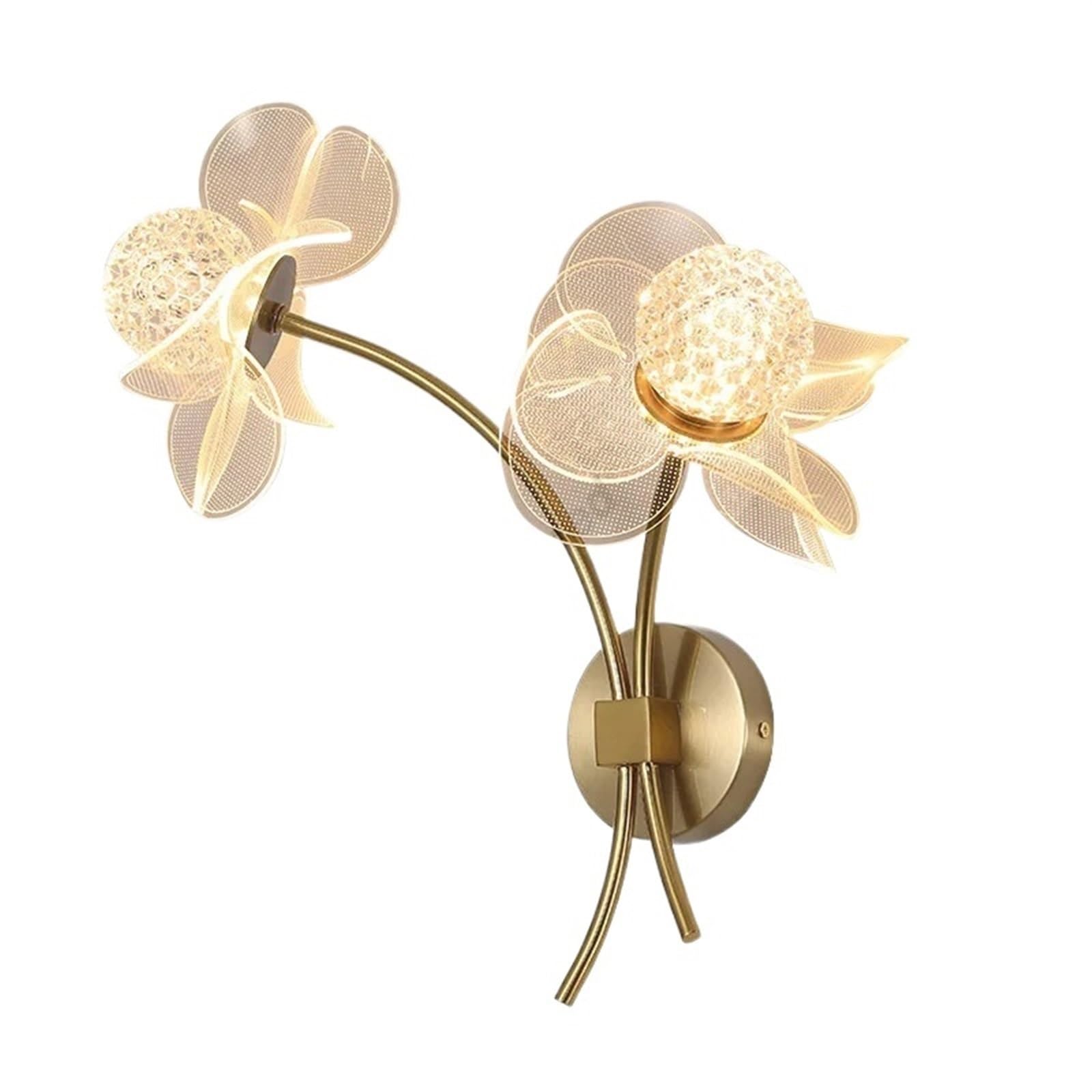 Décoration de fond de Restaurant : Lampe murale Led fleurs chic - 4
