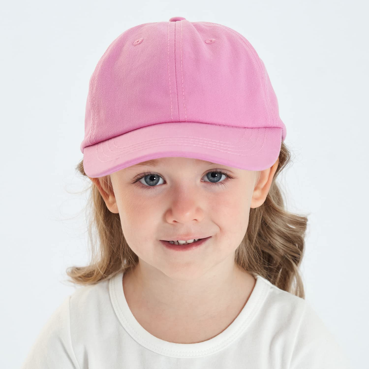 Bebé Niños Color Sólido Gorras de Béisbol de Algodón Ajustable Sun-Sombrero para Niños Pequeños Niñas
