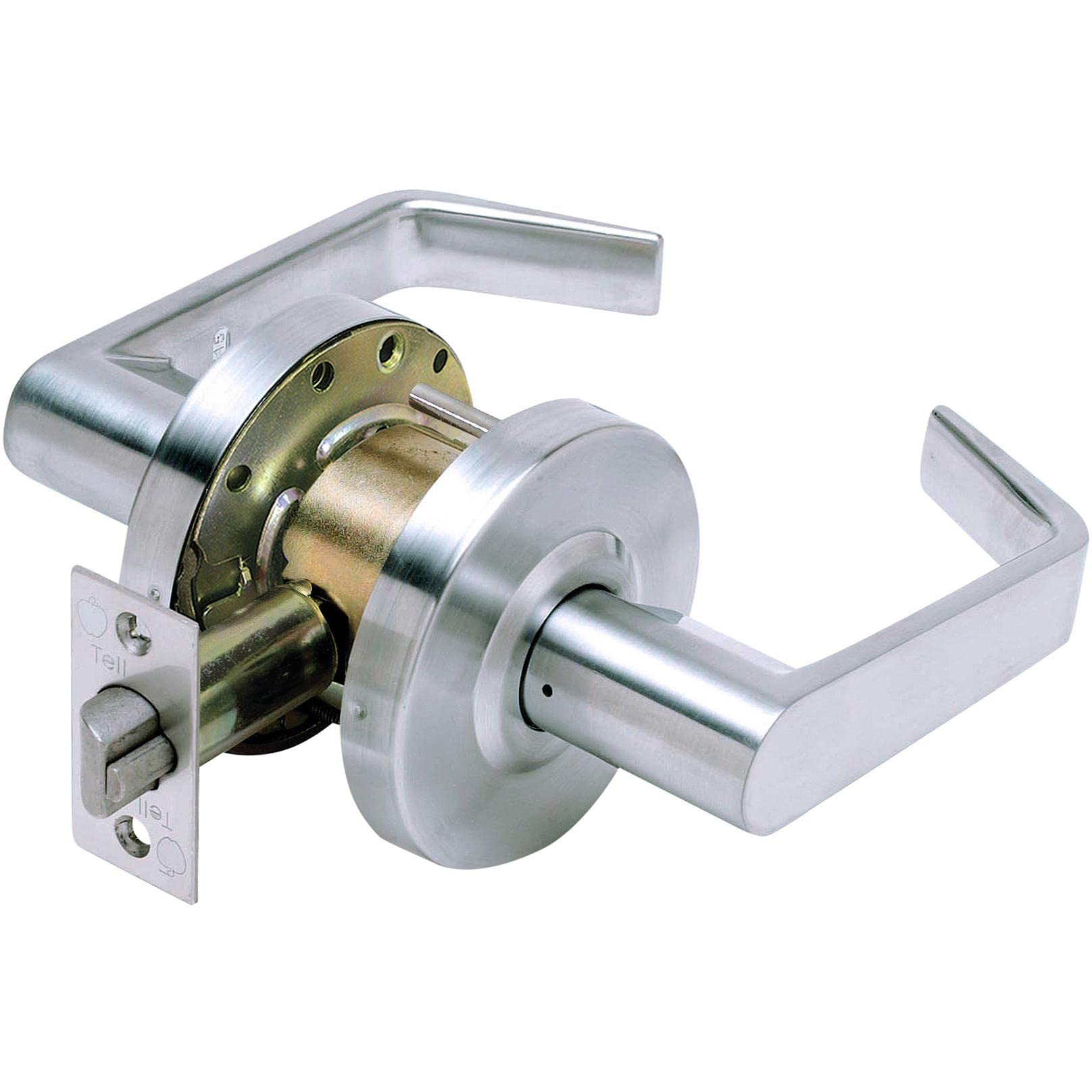 Amazon.com: Tell Manufacturing Standard Duty Commercial Passage Lever with  a Cylindrical Latch, Tested ANSI Grade 2, Certified UL 3 Hour Rating, ADA  Compliant, T Strike, Cortland LC2600 Series : Industrial & Scientific
