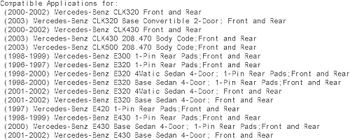 Miniatura 5 de PowerSport Kit de frenos y rotores delanteros y traseros | Pastillas de freno delanteras y traseras, rotores de freno y pastillas de freno de